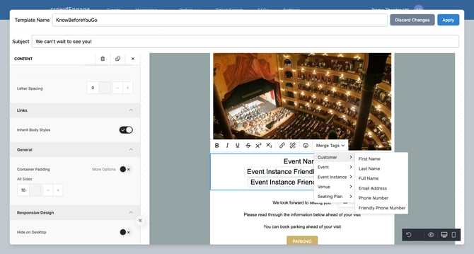 crowdEngage - Email Merge Tags