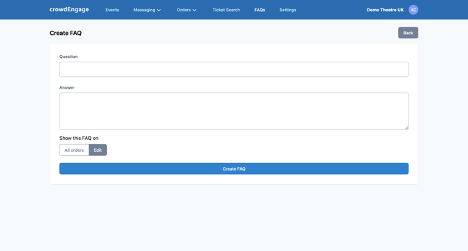crowdEngage - FAQ Create